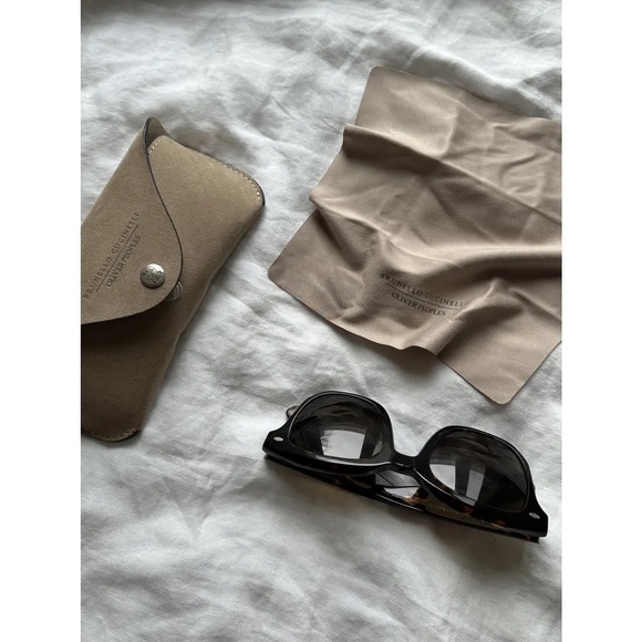 Brunello Cucinelli x Oliver Peoples  'Filu' Sunglasses Tortoise Retail $965 - Picture 5 of 7
